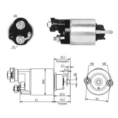 We Parts 471480149 Solenoid switch, starter 471480149