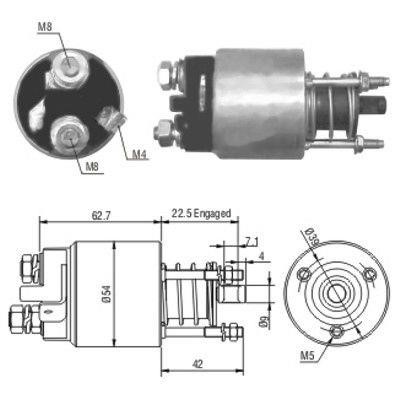 We Parts 471480005 Solenoid switch, starter 471480005