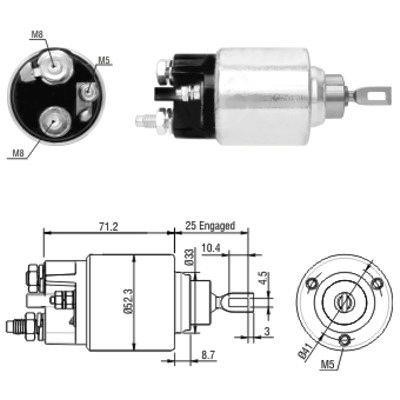 We Parts 471480154 Solenoid switch, starter 471480154