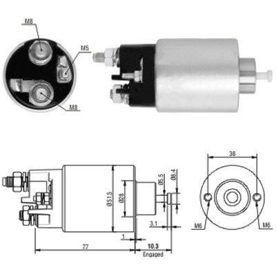 We Parts 471480014 Solenoid switch, starter 471480014