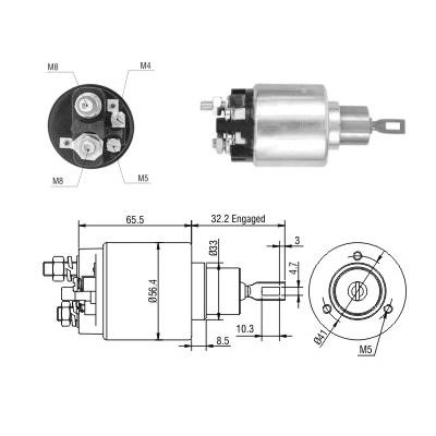 We Parts 471480208 Solenoid switch, starter 471480208