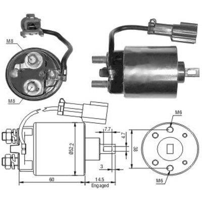 We Parts 471480091 Solenoid switch, starter 471480091