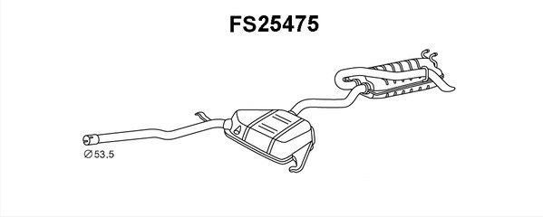 Faurecia FS25475 End Silencer FS25475