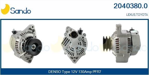 Sando 2040380.0 Alternator 20403800