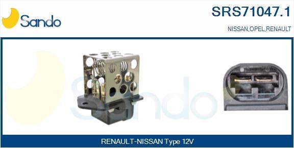 Sando SRS71047.1 Pre-resistor, electro motor radiator fan SRS710471