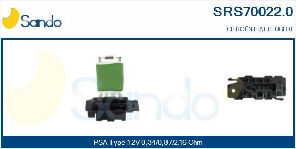 Sando SRS70022.0 Resistor, interior blower SRS700220