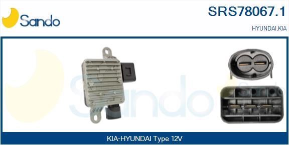 Sando SRS78067.1 Pre-resistor, electro motor radiator fan SRS780671