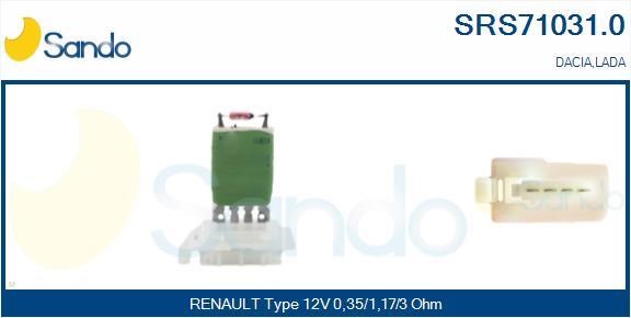 Sando SRS71031.0 Resistor, interior blower SRS710310