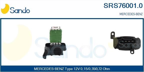 Sando SRS76001.0 Resistor, interior blower SRS760010
