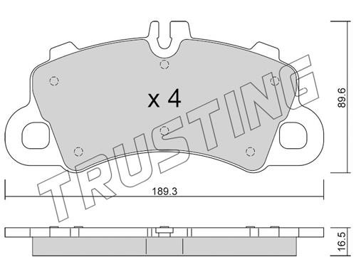 Trusting 1259.0 Brake Pad Set, disc brake 12590