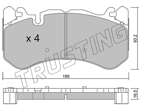 Trusting 1198.1 Brake Pad Set, disc brake 11981