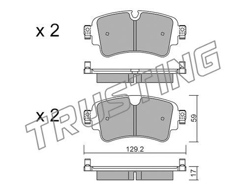 Trusting 1129.0 Brake Pad Set, disc brake 11290