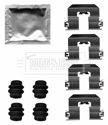 Borg & beck BBK1636 Mounting kit brake pads BBK1636