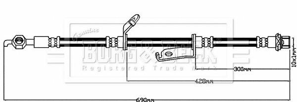 Borg & beck BBH7945 Brake Hose BBH7945