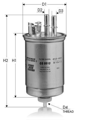 Tecneco GS9910 Fuel filter GS9910