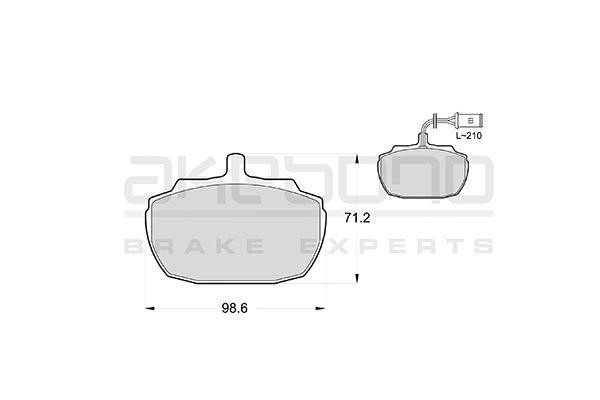 Akebono AN-4154WKE Brake Pad Set, disc brake AN4154WKE