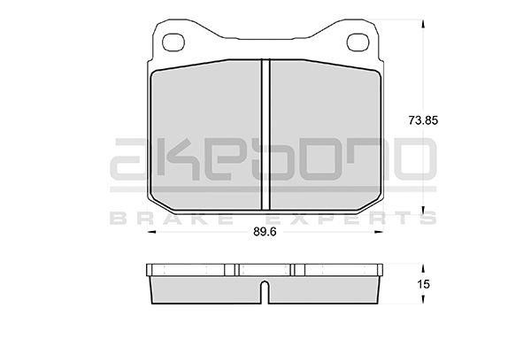 Akebono AN-4138KE Brake Pad Set, disc brake AN4138KE