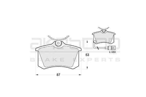 Akebono AN-4300WKE Brake Pad Set, disc brake AN4300WKE