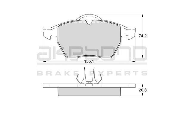 Akebono AN-4357K Brake Pad Set, disc brake AN4357K