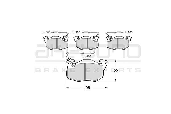 Akebono AN-4504WK Brake Pad Set, disc brake AN4504WK