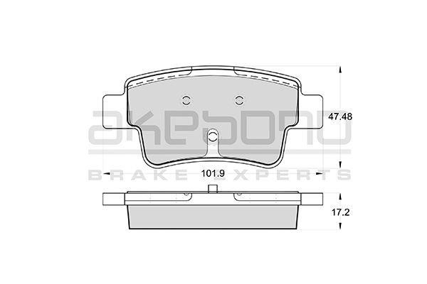 Akebono AN-4511K Brake Pad Set, disc brake AN4511K