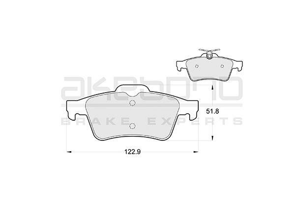 Akebono AN-4768KE Brake Pad Set, disc brake AN4768KE