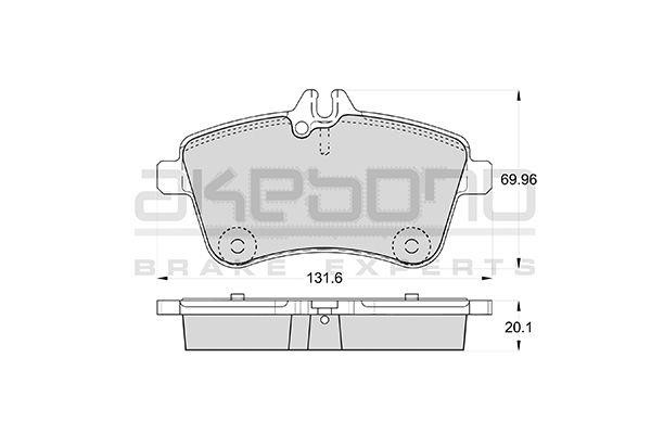 Akebono AN-4746KE Brake Pad Set, disc brake AN4746KE