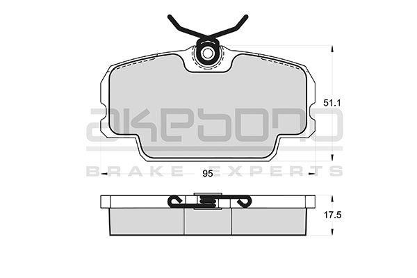 Akebono AN-4078KE Brake Pad Set, disc brake AN4078KE