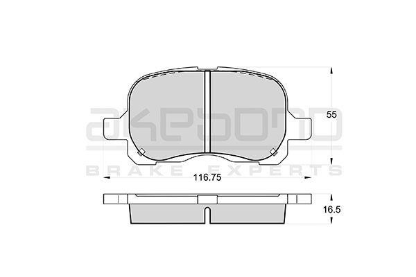 Akebono AN-8216WK Brake Pad Set, disc brake AN8216WK