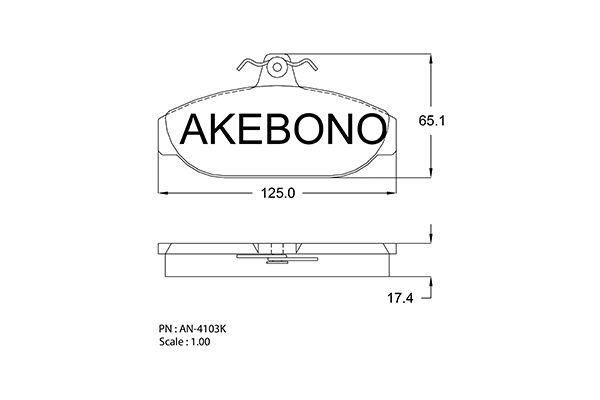 Akebono AN-4103KE Brake Pad Set, disc brake AN4103KE