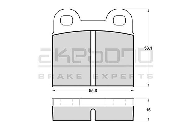 Akebono AN-4156KE Brake Pad Set, disc brake AN4156KE