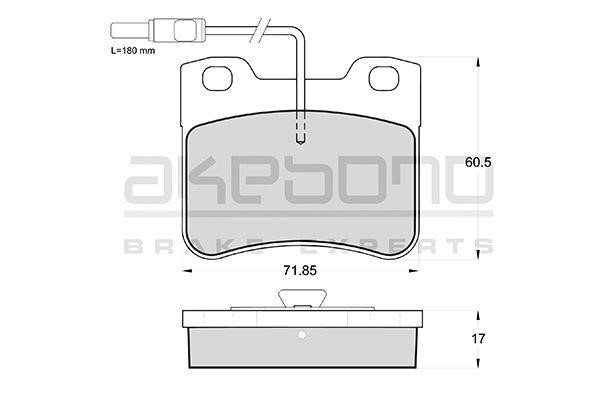 Akebono AN-4046WKE Brake Pad Set, disc brake AN4046WKE