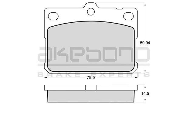 Akebono AN-038KE Brake Pad Set, disc brake AN038KE