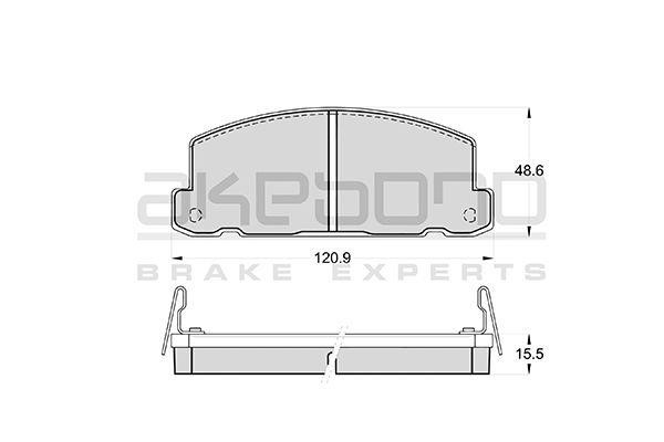 Akebono AN-137WKE Brake Pad Set, disc brake AN137WKE