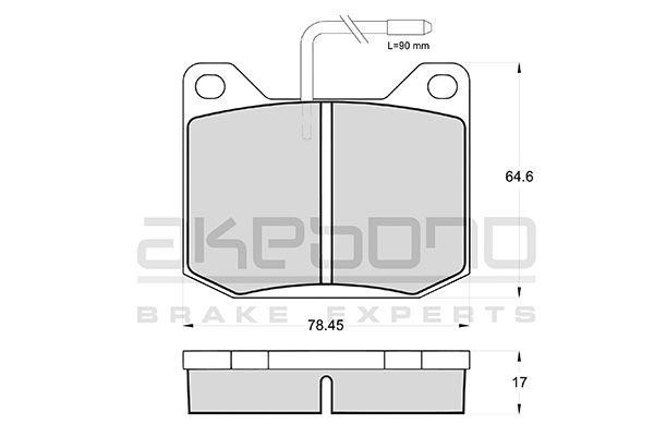 Akebono AN-4110WK Brake Pad Set, disc brake AN4110WK