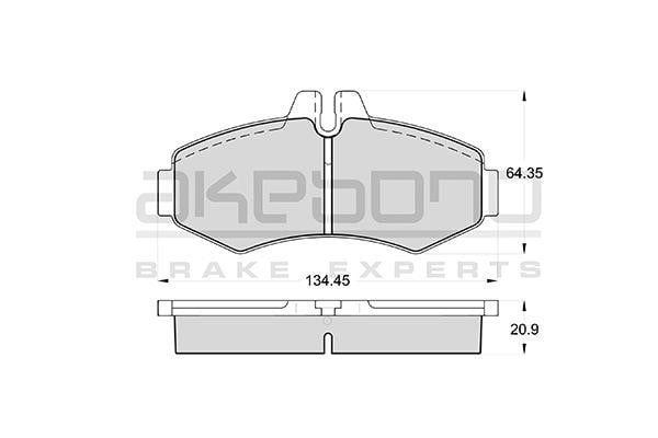 Akebono AN-4055KE Brake Pad Set, disc brake AN4055KE