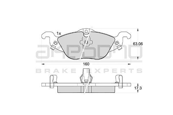 Akebono AN-4330WK Brake Pad Set, disc brake AN4330WK