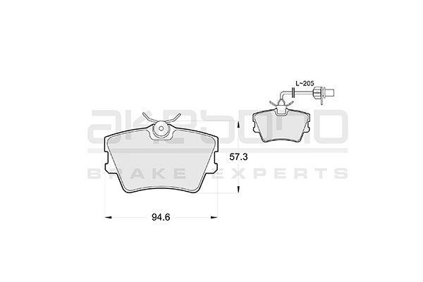 Akebono AN-4256WK Brake Pad Set, disc brake AN4256WK