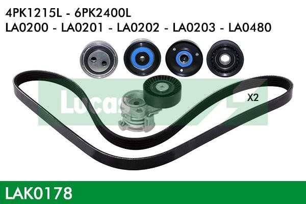 Lucas diesel LAK0178 Drive belt kit LAK0178
