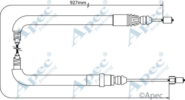 APEC braking CAB1050 Cable Pull, parking brake CAB1050