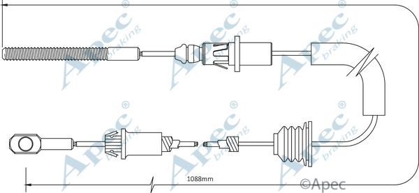 APEC braking CAB1481 Cable Pull, parking brake CAB1481