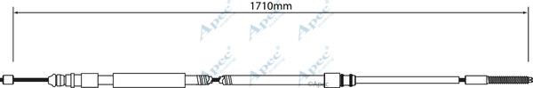 APEC braking CAB1023 Cable Pull, parking brake CAB1023