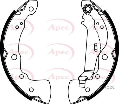 APEC braking SHU834 Brake shoe set SHU834