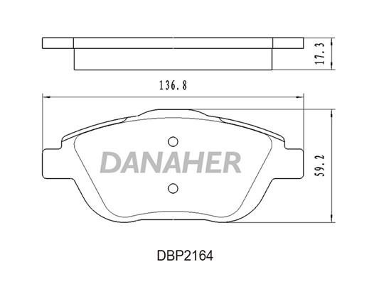 Danaher DBP2164 Brake Pad Set, disc brake DBP2164