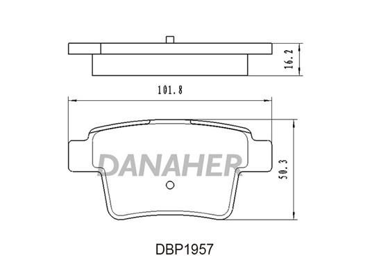 Danaher DBP1957 Brake Pad Set, disc brake DBP1957