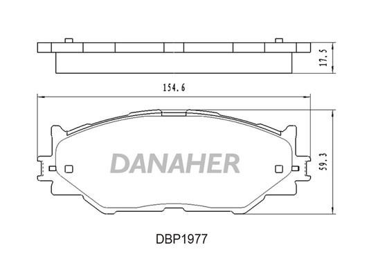 Danaher DBP1977 Brake Pad Set, disc brake DBP1977