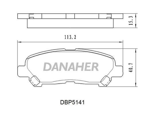 Danaher DBP5141 Brake Pad Set, disc brake DBP5141
