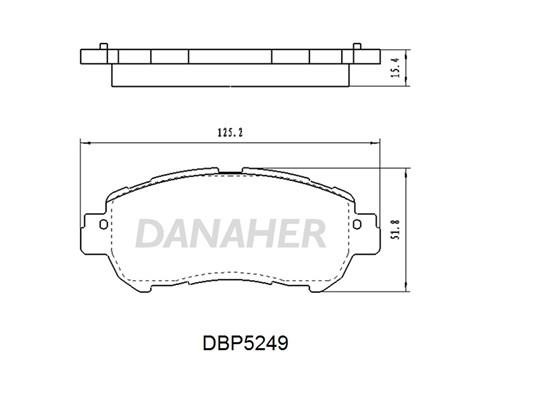 Danaher DBP5249 Brake Pad Set, disc brake DBP5249