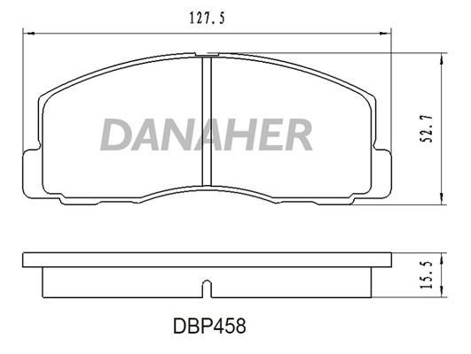 Danaher DBP458 Brake Pad Set, disc brake DBP458