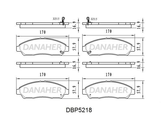 Danaher DBP5218 Brake Pad Set, disc brake DBP5218